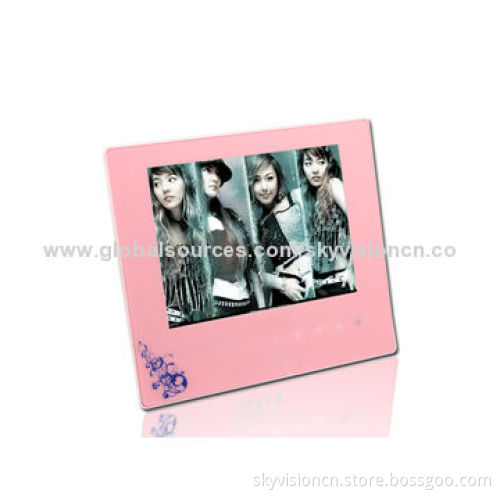 8-inch supper thin digital photo frame with touch button, auto copy/play HD video
